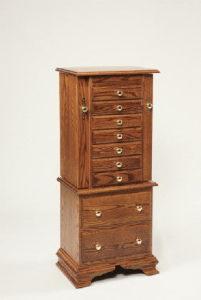 48 inch Deluxe Jewelry Armoire w/ Clock Base